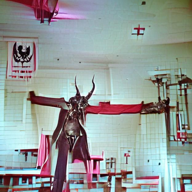 Gothic Church of Baphomet Digital Art
