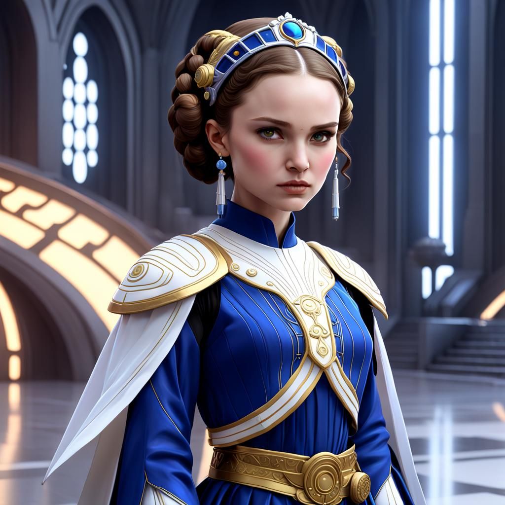 Natalie Portman as Padme Amidala: 3D Anime Art