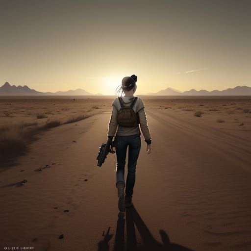 Rey Embarks on a Desert Odyssey in Star Wars Cinematic Style