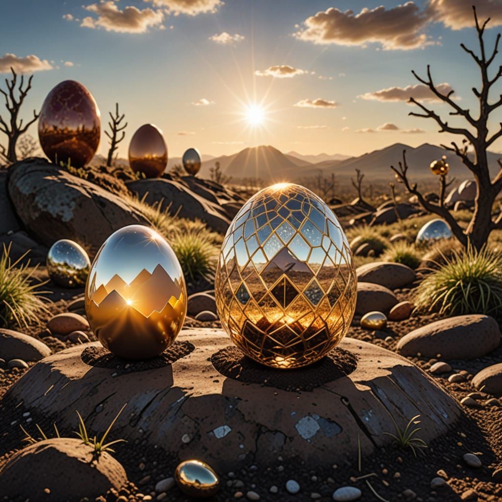 Golden Eggs Shine Under the Cosmic Sun