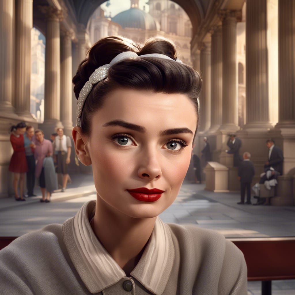 Audrey Hepburn in Roman Holiday movie