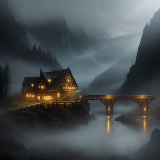 Epic Mountain Waterwheels in Golden Hour