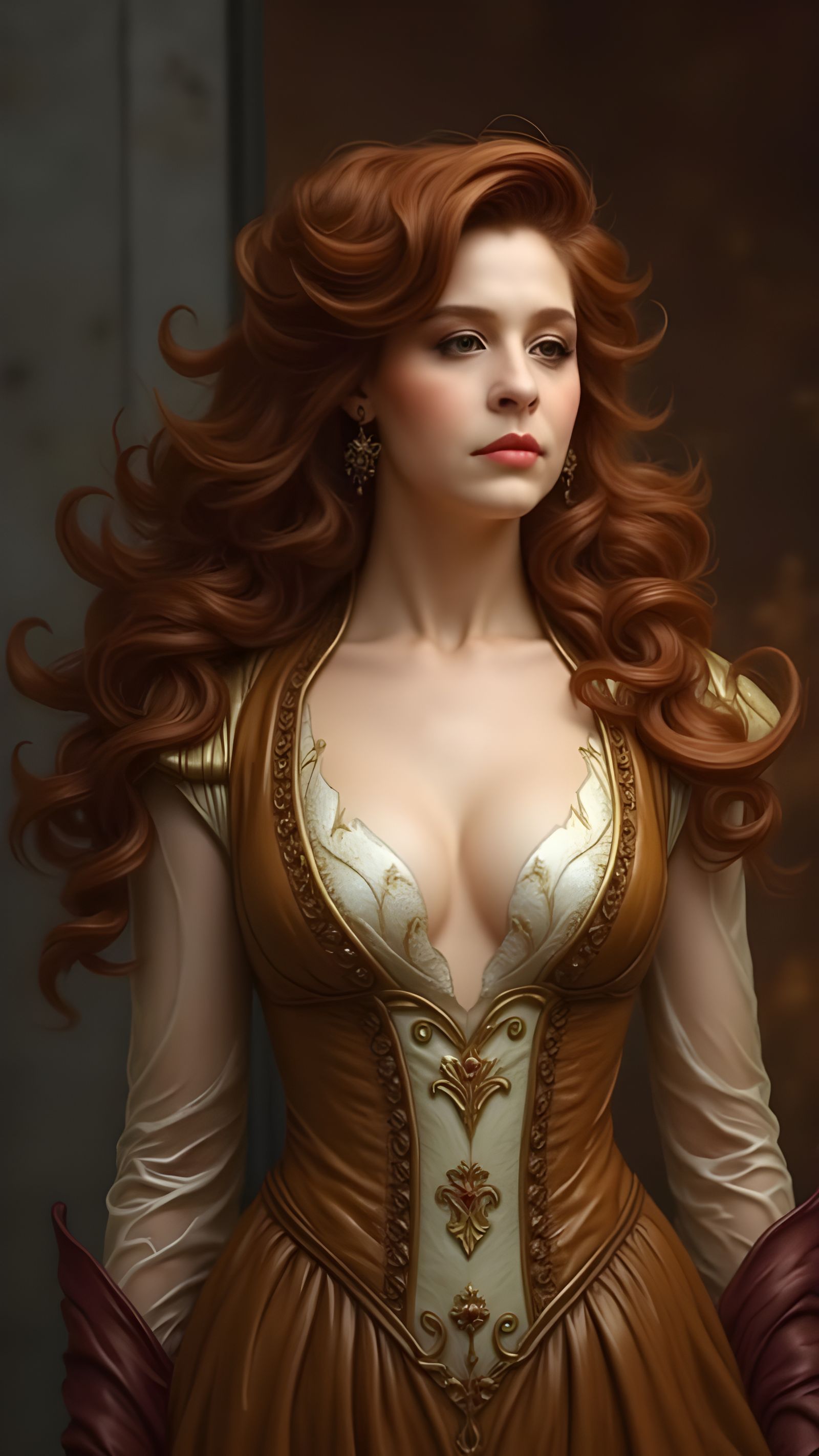 Elegant Lady in Lavish Rococo Attire