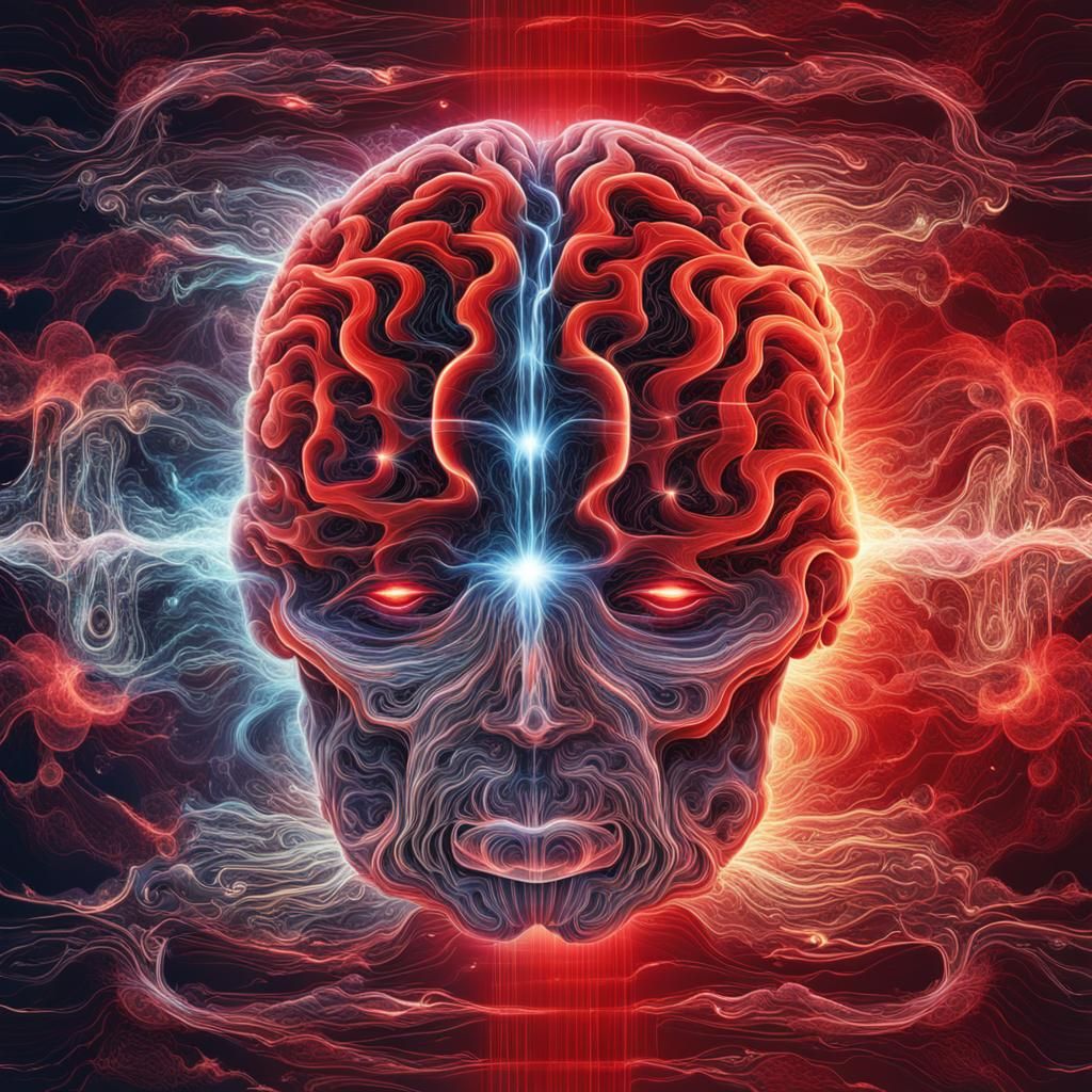 AI Brain: Quantum Explosion in Abstract Design