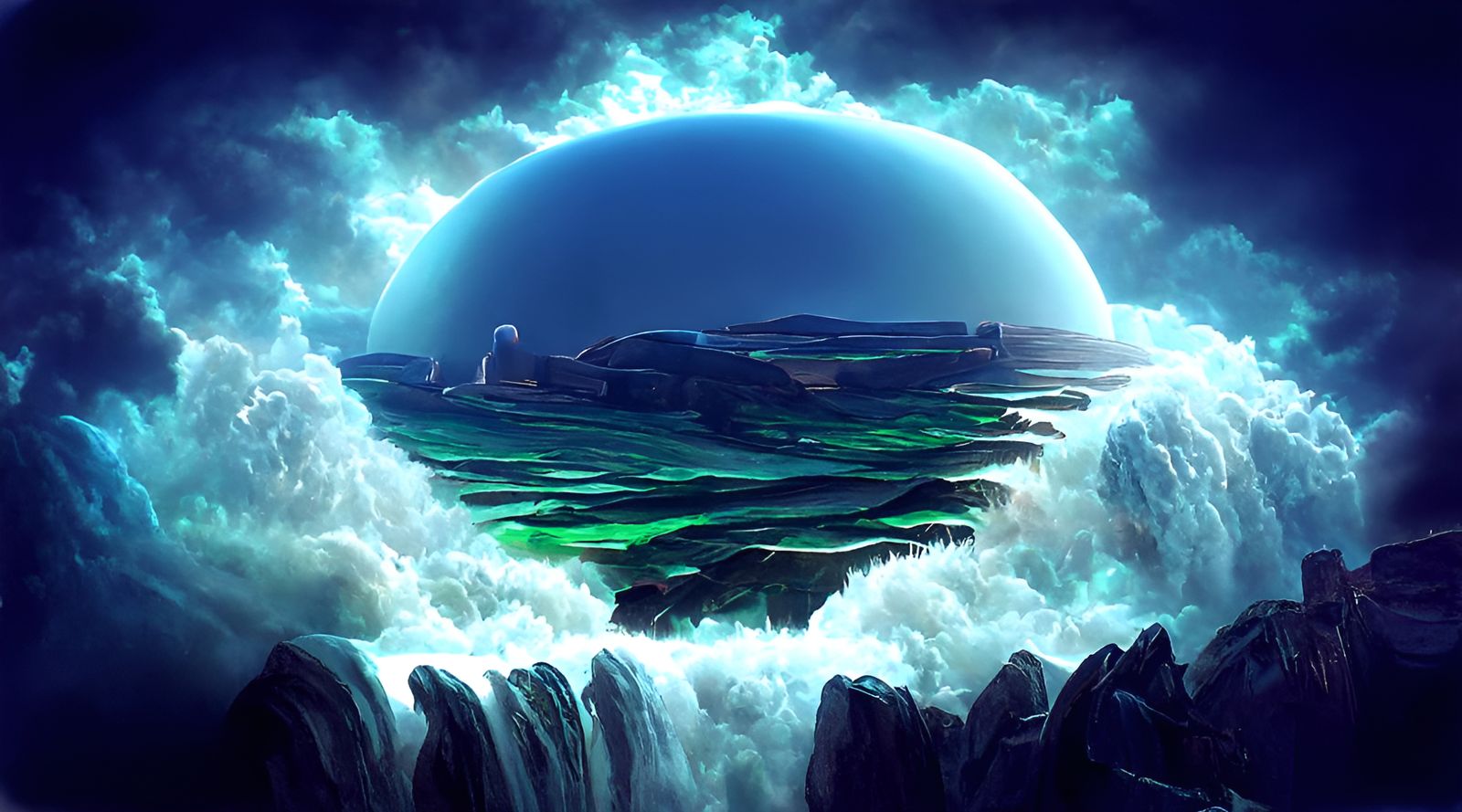 Ocean Portal: A Digital Matte Painting in Pastel