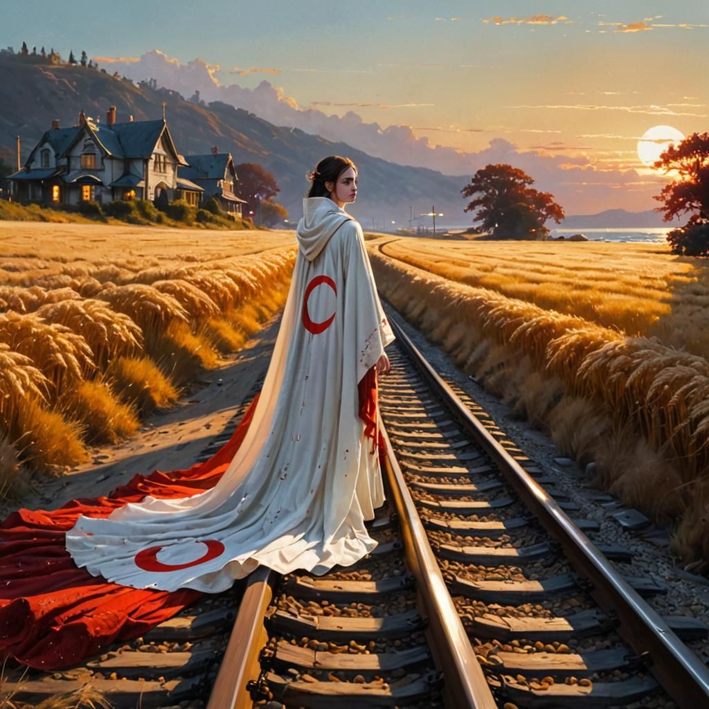 Gothic Surrealism: Girl in Wheat Field