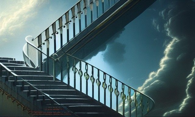 Stairway to Heaven: Hyperrealistic Digital Art