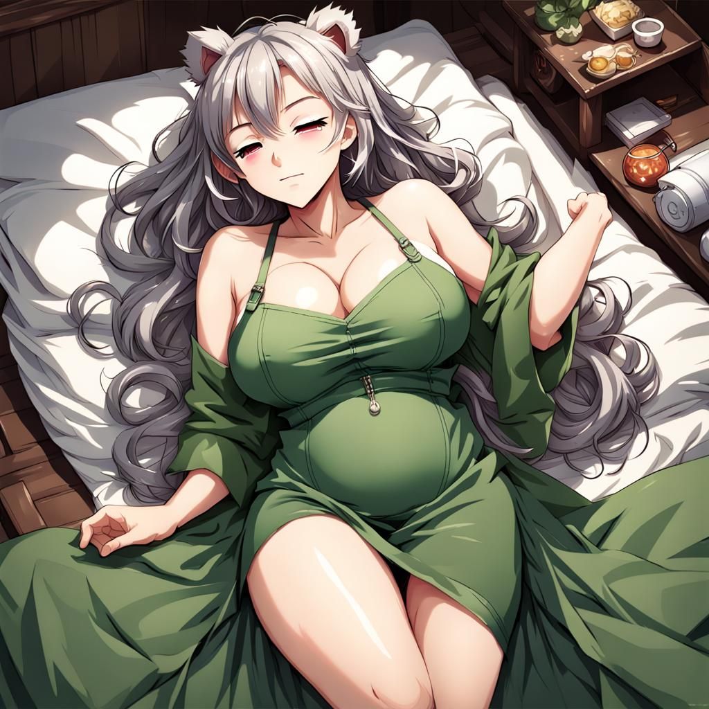 Anime Girl with Bear Ears in Manga Style