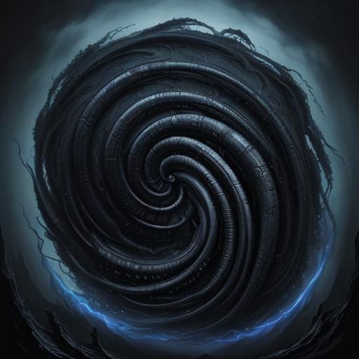 Eldritch Centipede God in Surrealist Close-Up