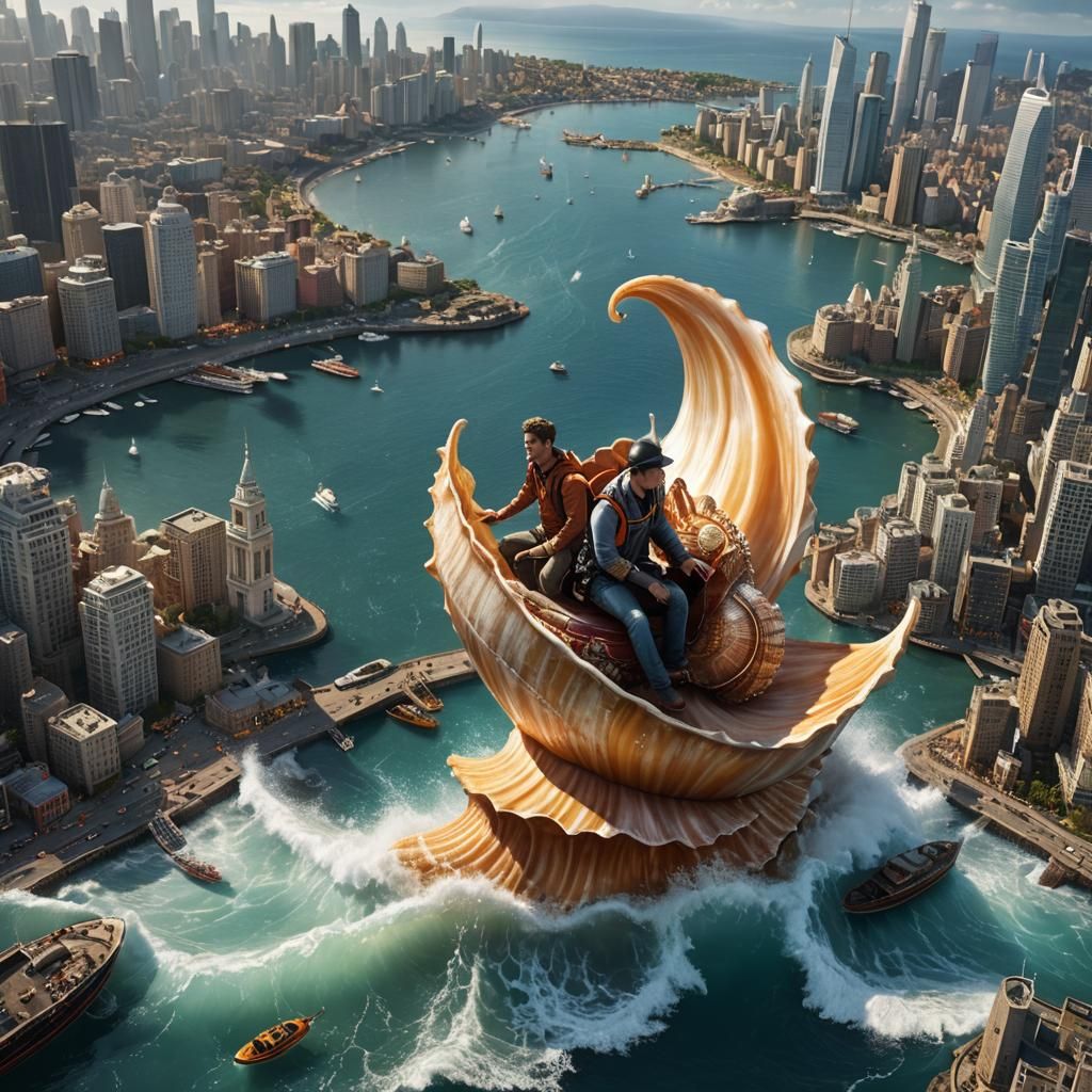 giant seashell, transportation