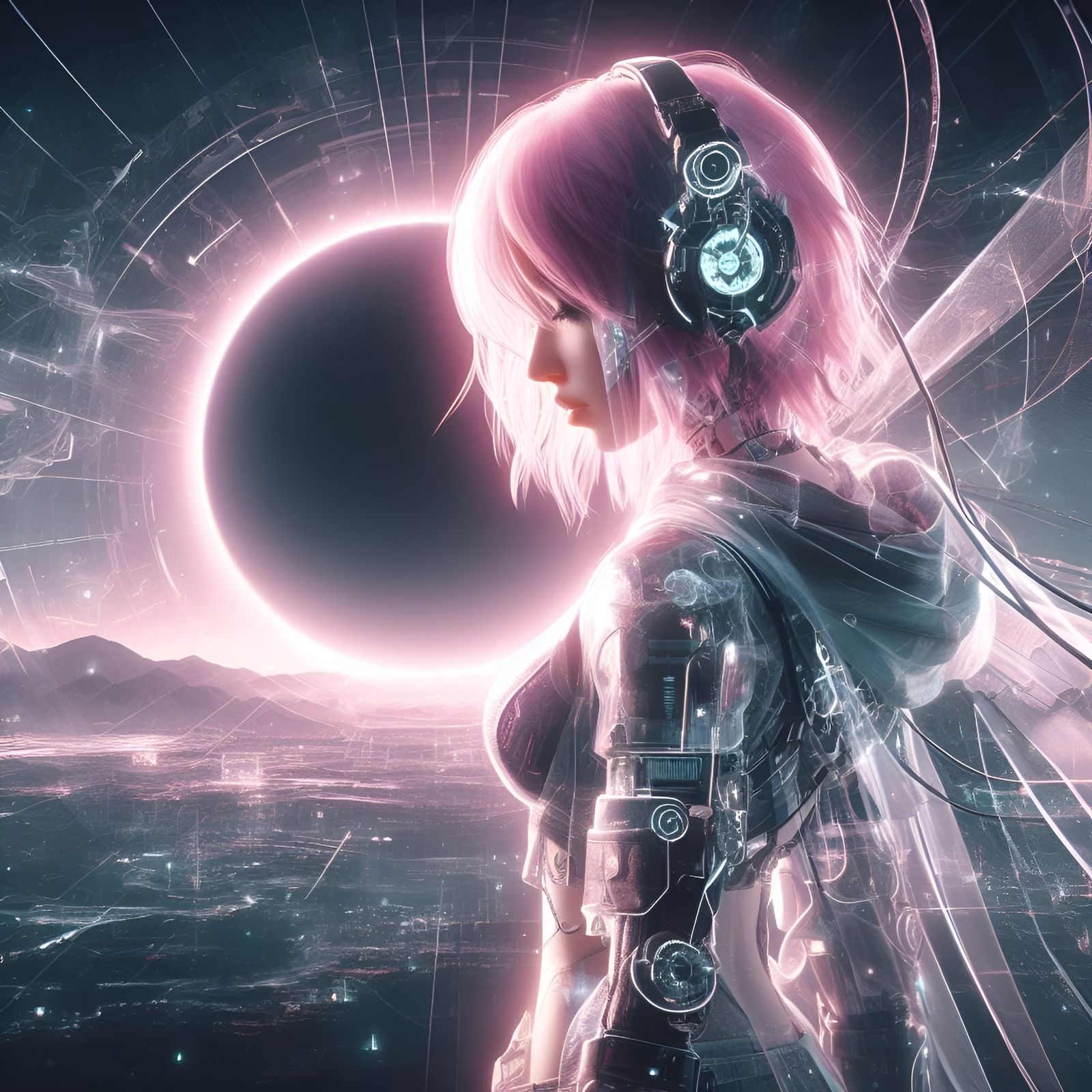 Dreamy Pink Nights: An AI Interpretation