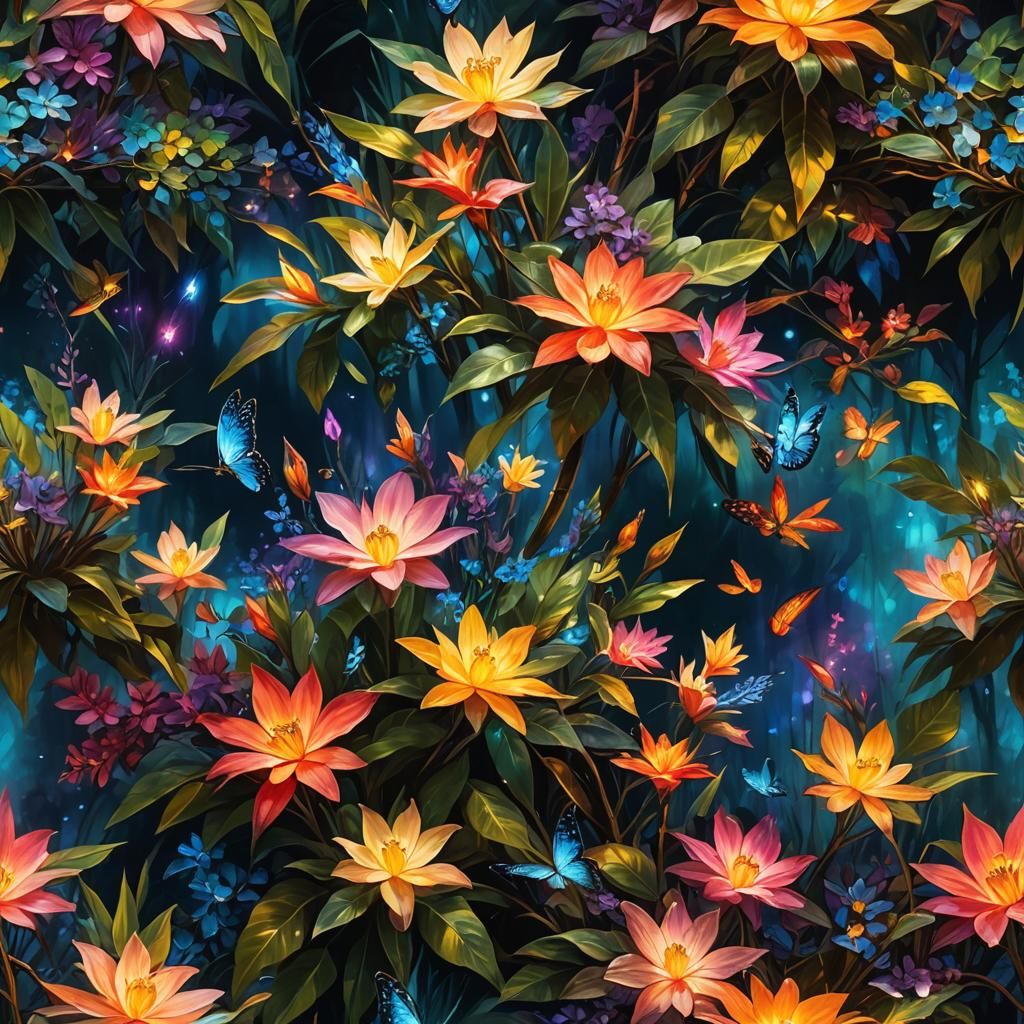 Oneiros: Bioluminescent Dreamscape in a Classical Style