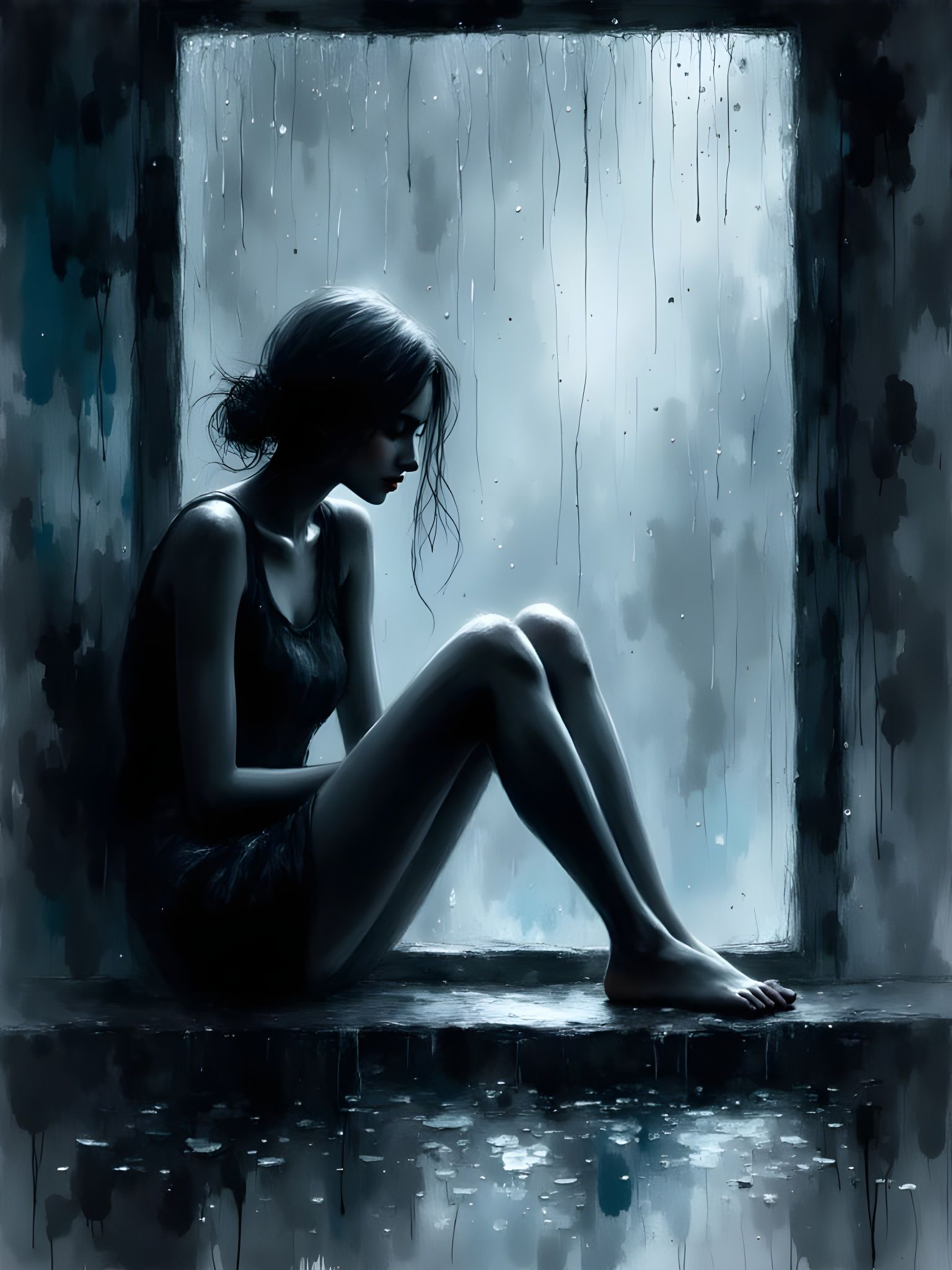 Bittersweet Melancholy in Monochrome Twilight