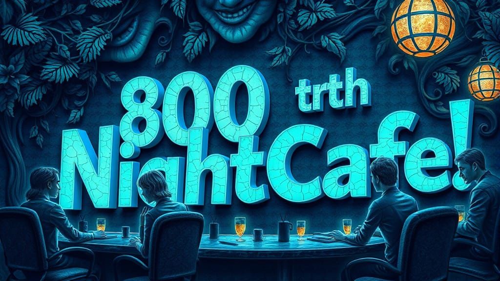 Vibrant NightCafe Scene in Dreamlike Art Nouveau Style