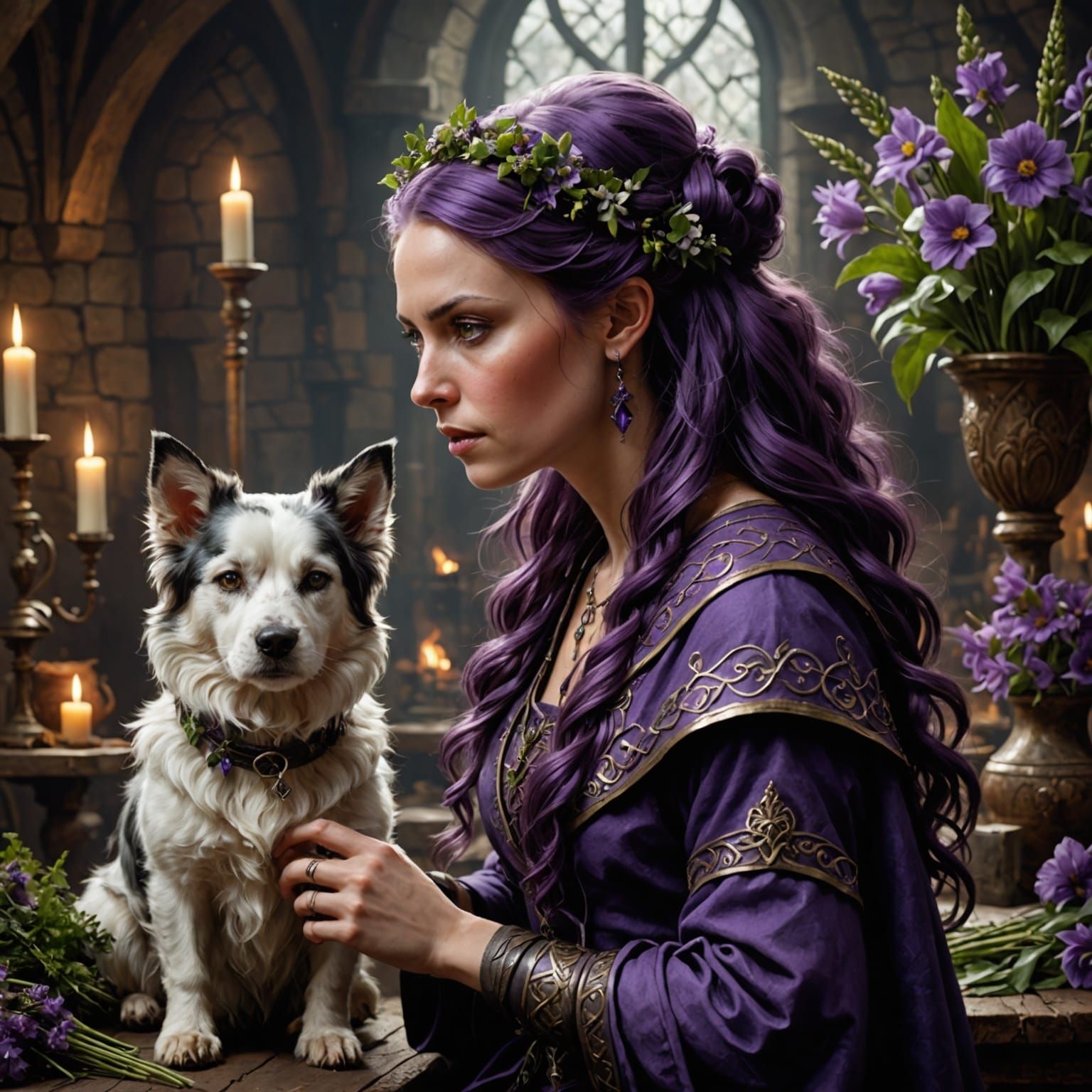 Imbolc Goddess Weaves Magic in Celtic Atelier