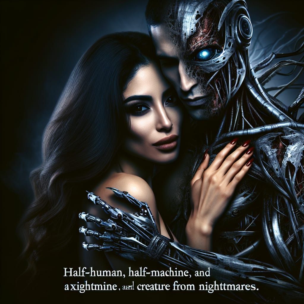 Eternal Embrace: Woman and Mysterious Soulmate