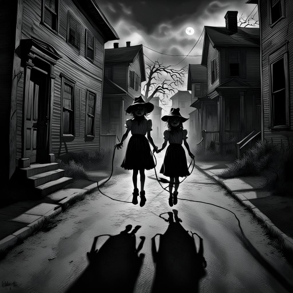 Creepy Shadow Lurks on Old City Street