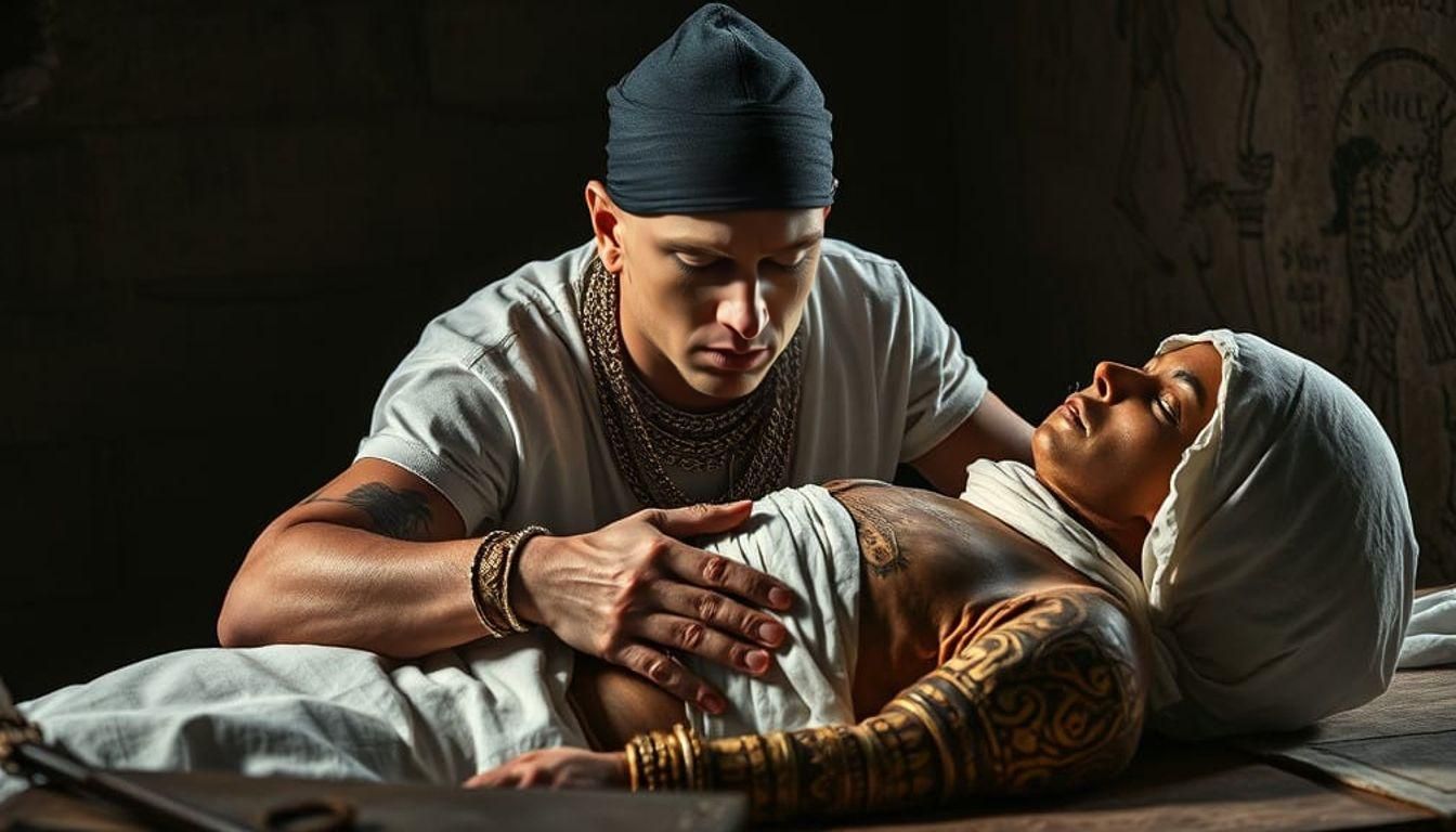 Egyptian Mummy Wrapped in Luxurious Linen