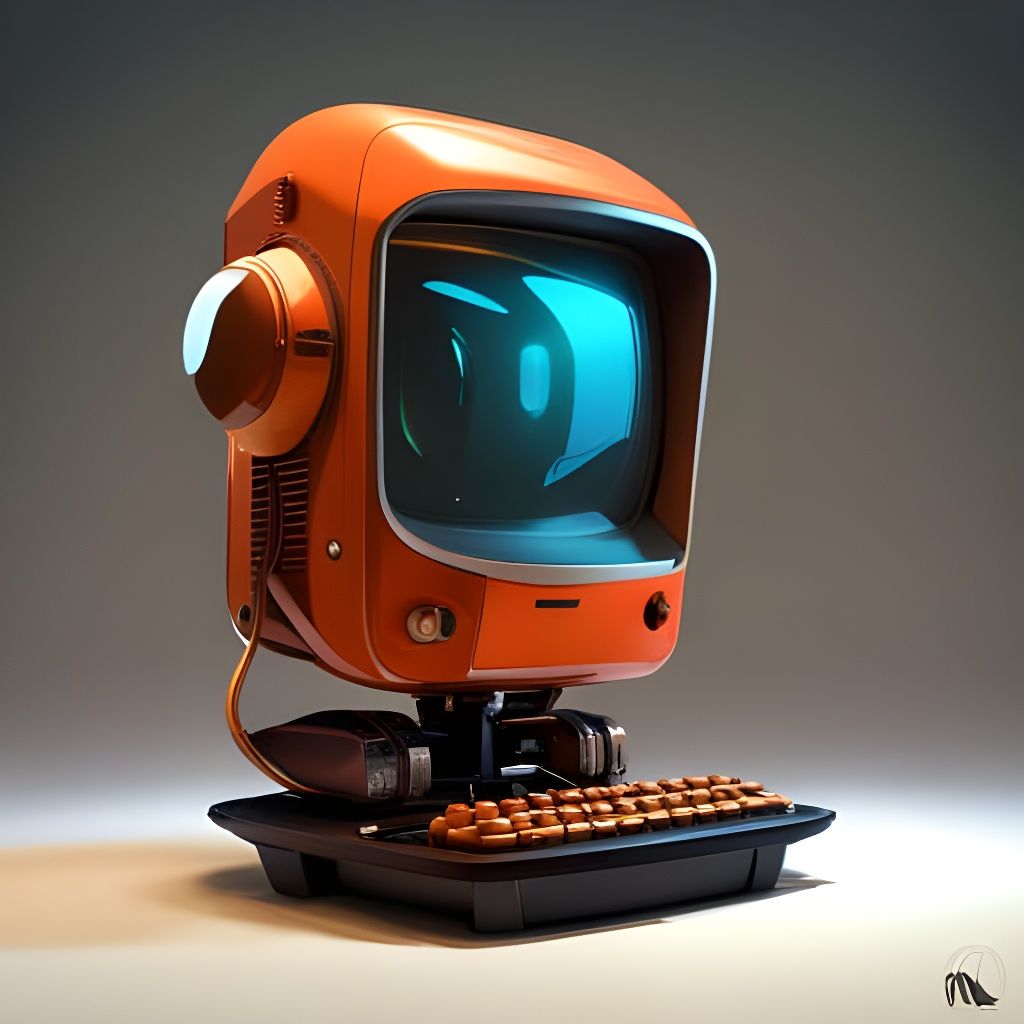 Detailed Macintosh 128K Image in 3D Shading