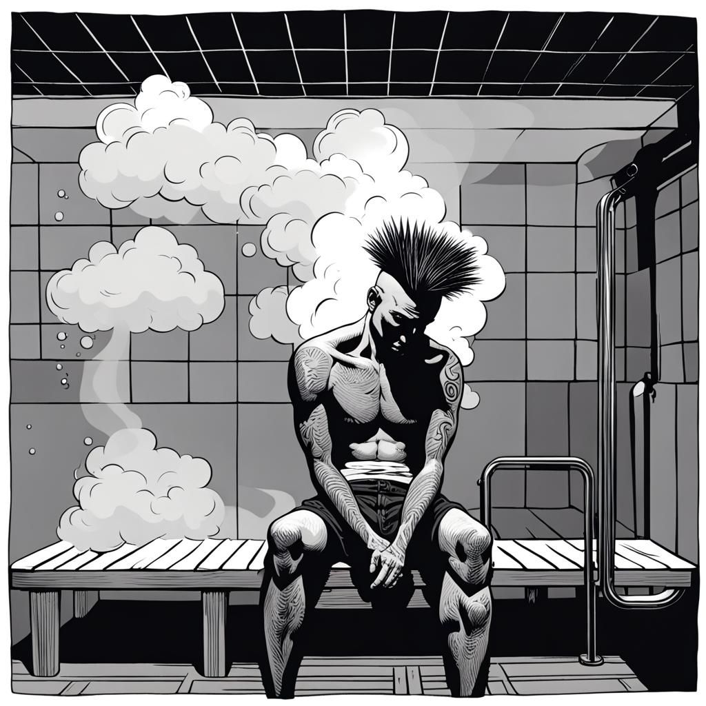 Steaming Punk Sauna in Cloudscape