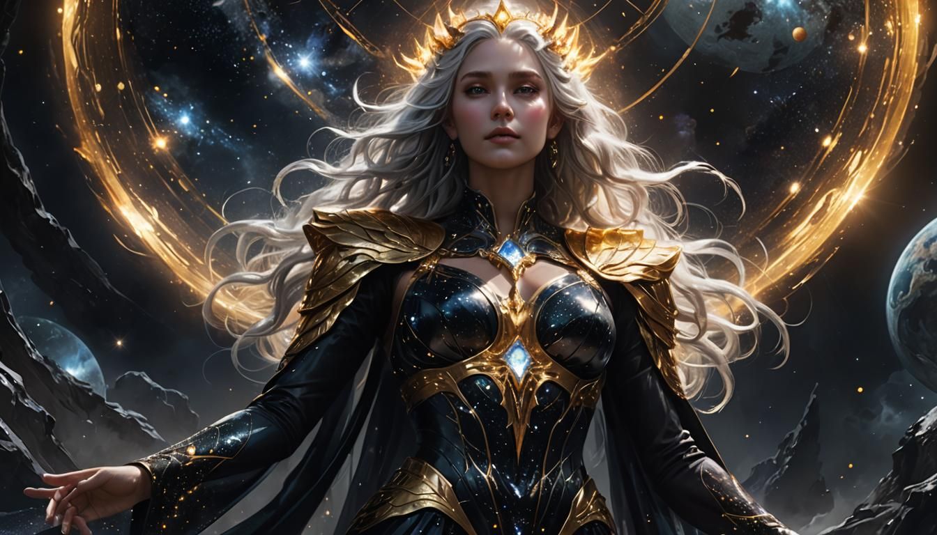 Celestial Goddess Radiating Light and Shadow