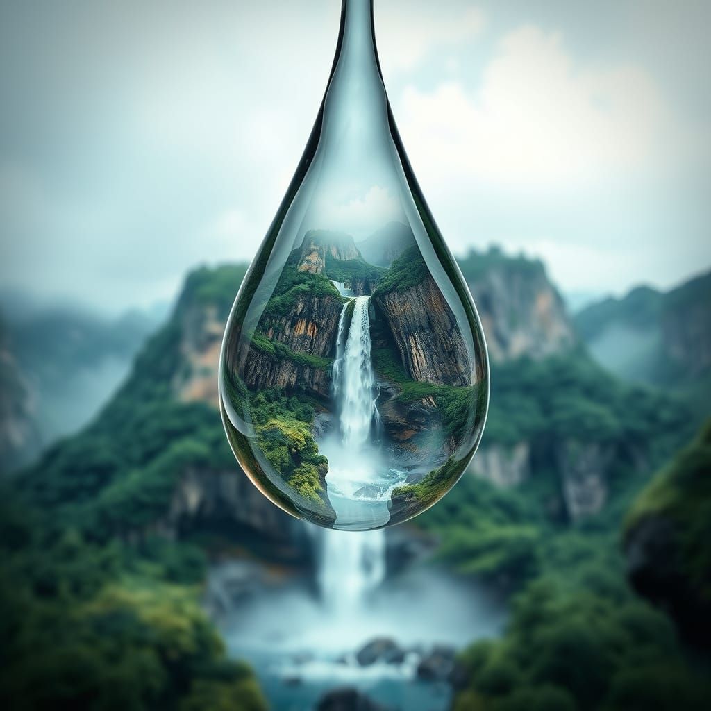 Surreal Landscapes Inside Water Droplets