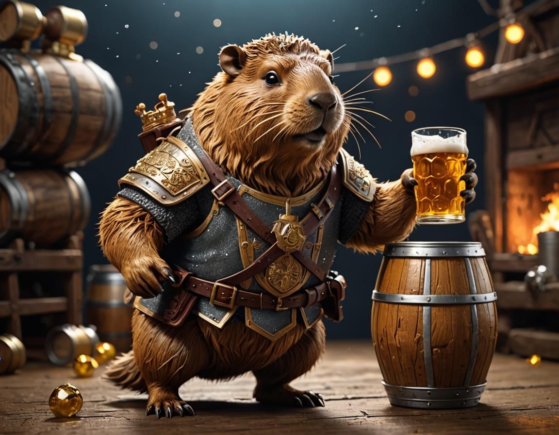 Capybara Knight: Action Figure in Epic Detail