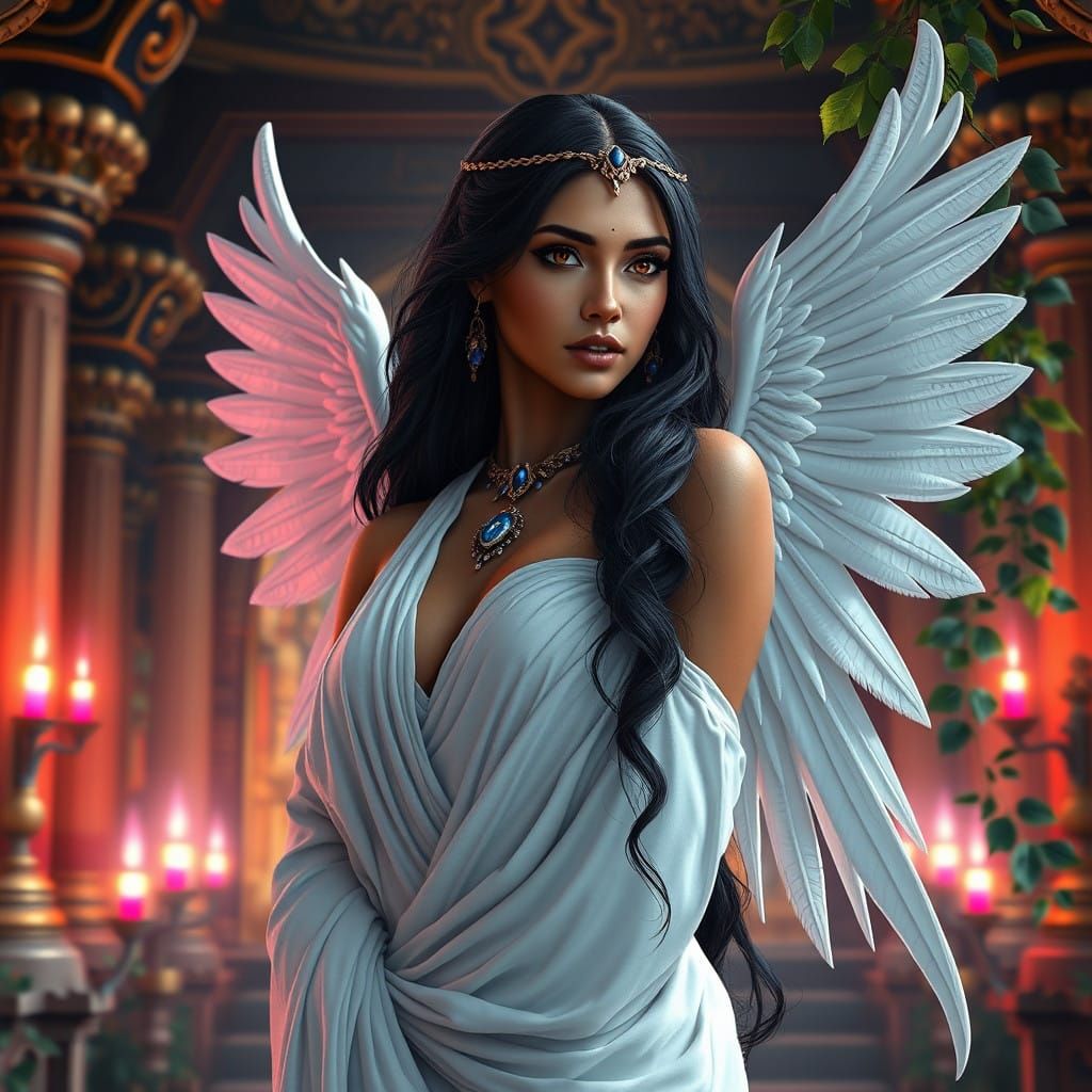 Goddess of Love in Ancient Temple Splendor