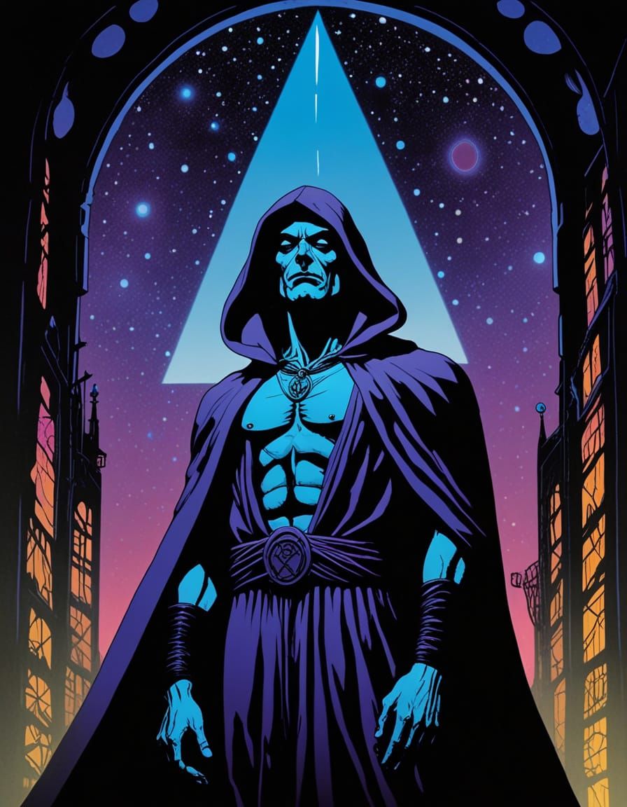 Blacklight Sandman in Tiny Room, Ditko Style