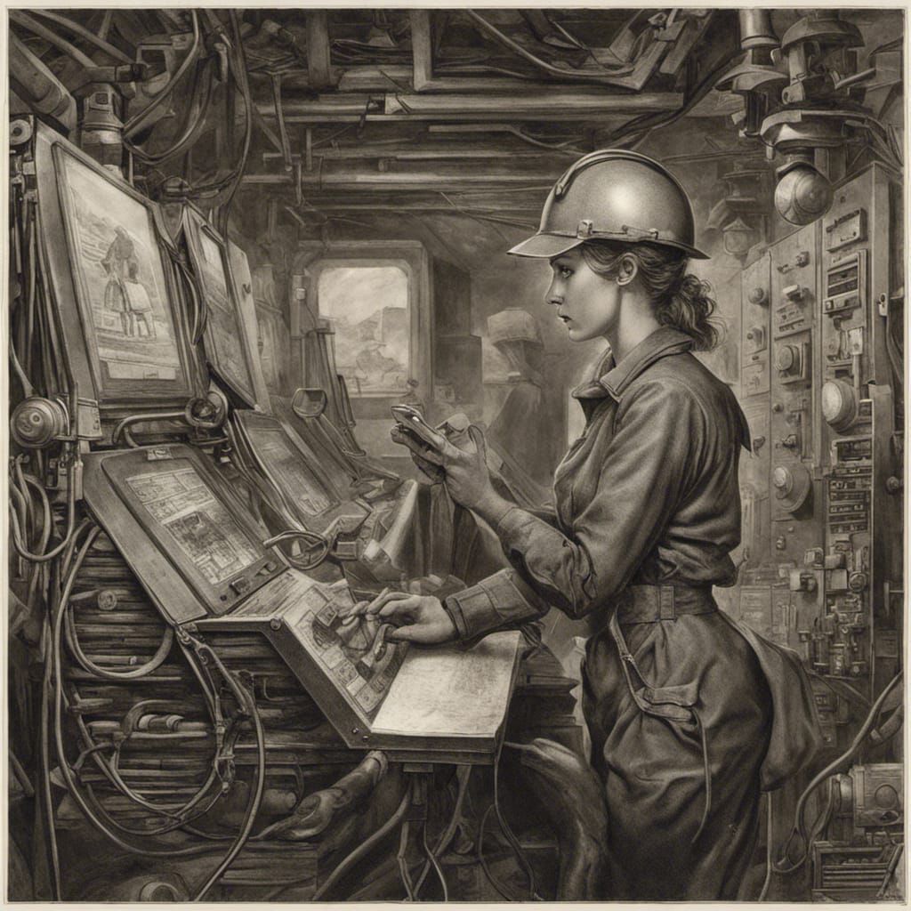Female American Miner in the Information Age