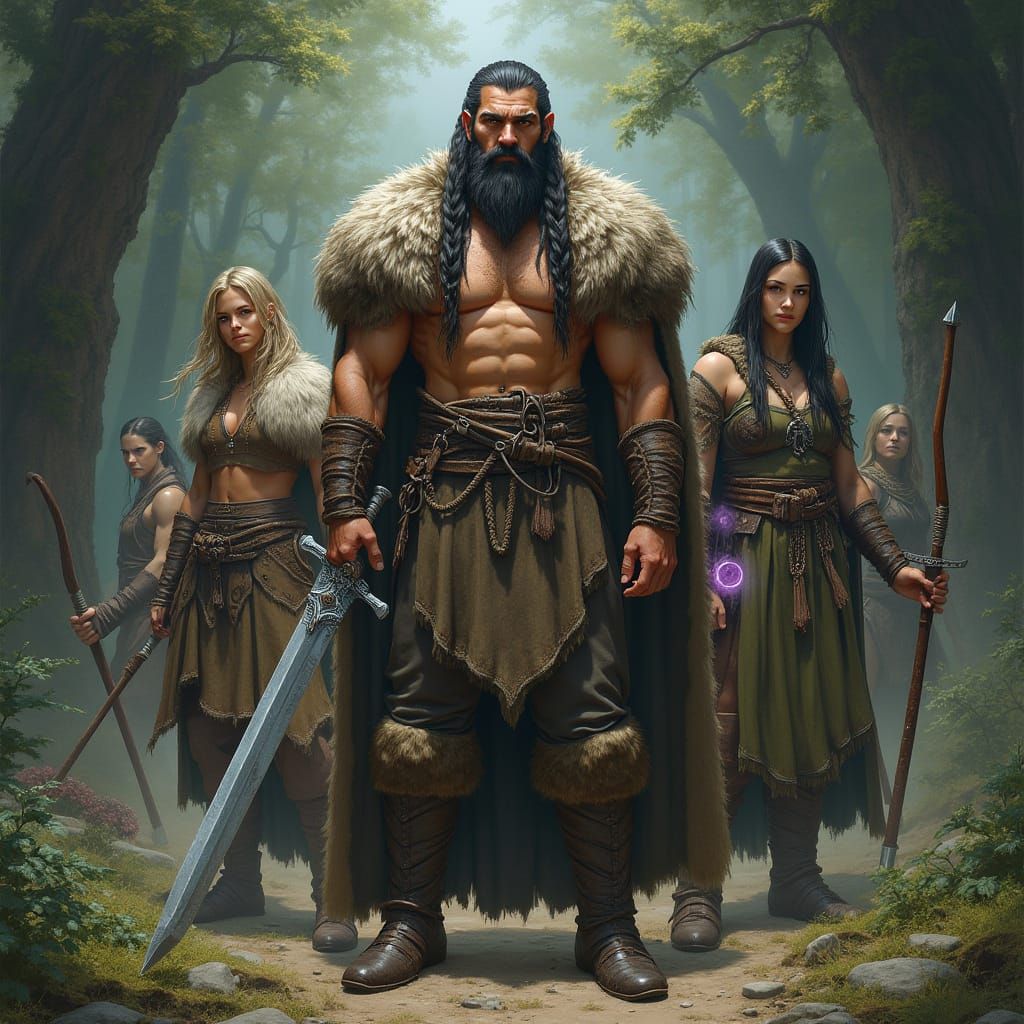 Epic Fantasy Warriors Ready for Battle