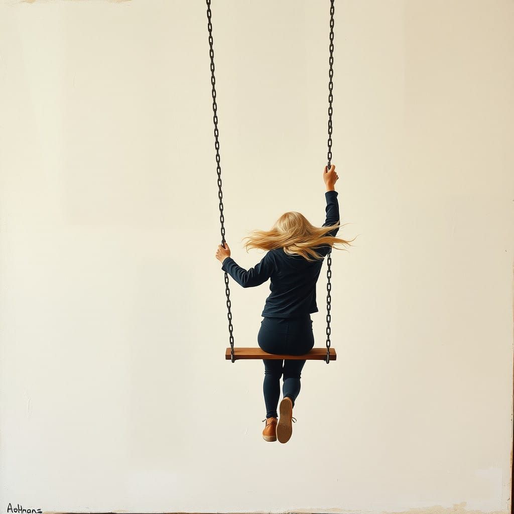 Freedom in Motion: A Minimalist Swing Scene
