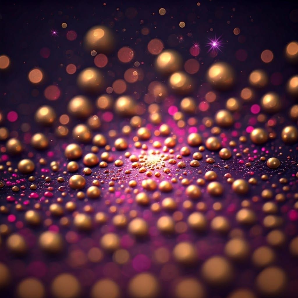 Iridescent Pearl Dreamscape in Art Nouveau Style