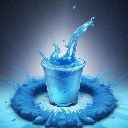 AI Generated Blue Goo Illustration