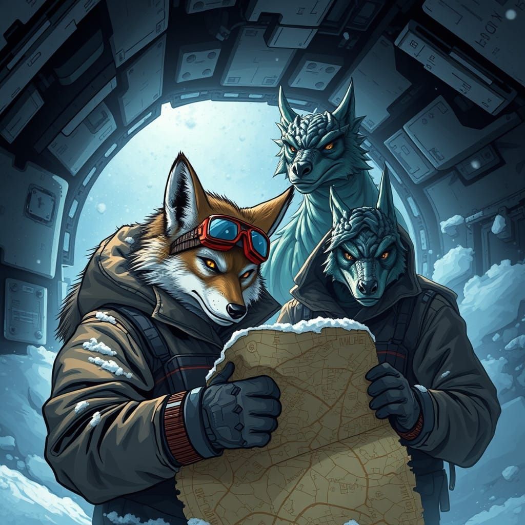 Snowbound Heroes in Underground Bunker