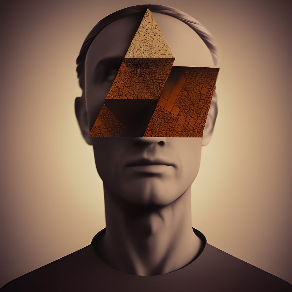 Surreal Droste Effect Portrait in Escher Style