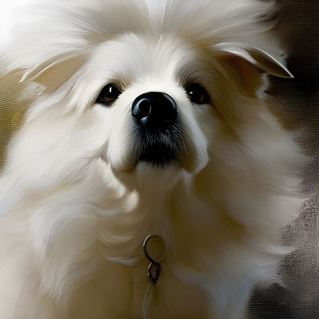 Enchanted Chibi Dog Under Moonlight: Hyperrealistic Art