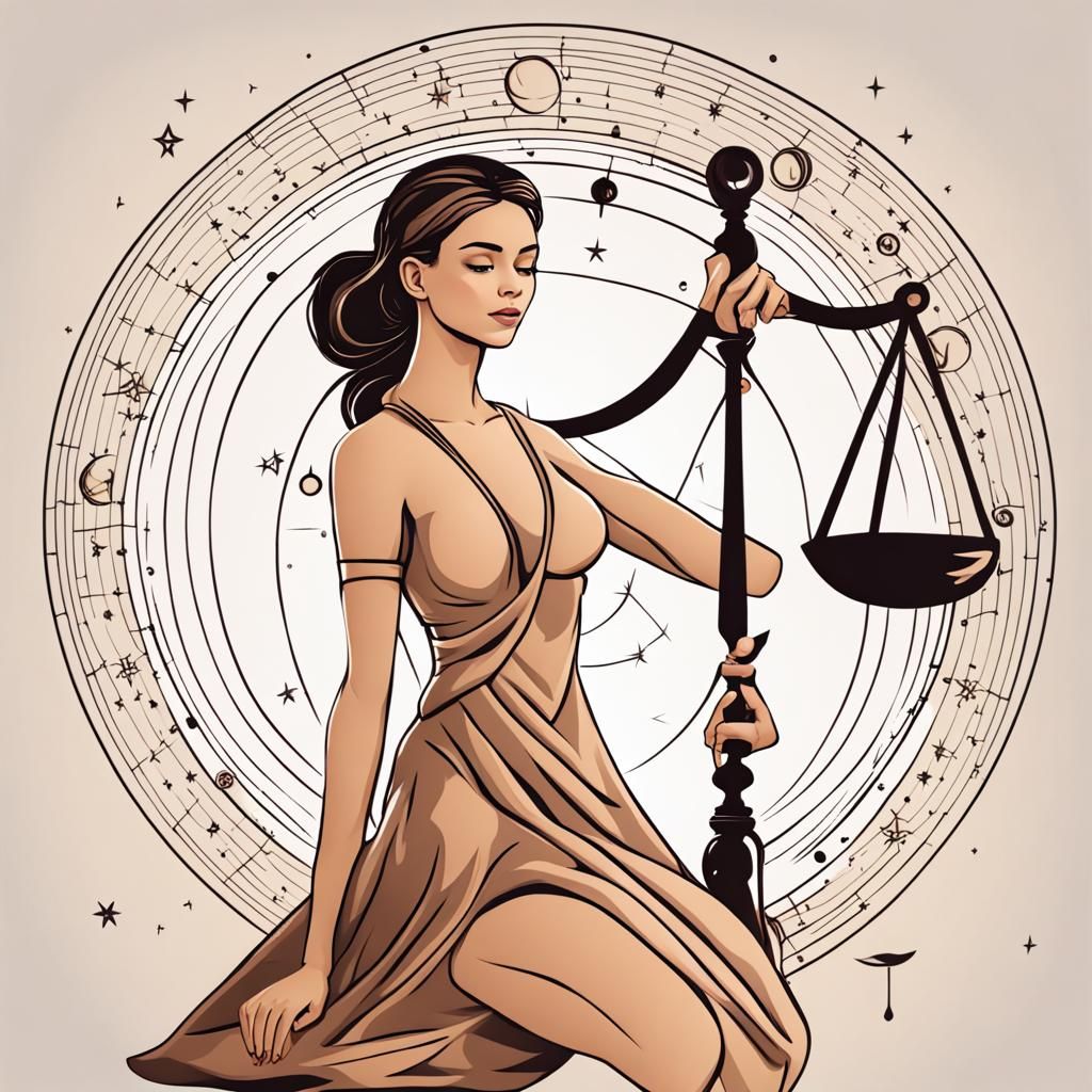 Libra Zodiac Sign Woman Portrait