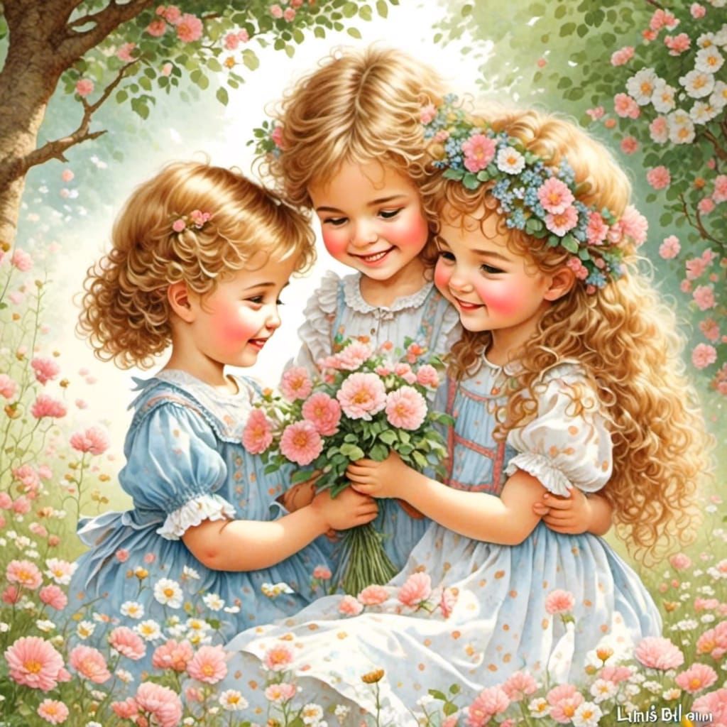 Heartwarming Sibling Friendship in Children's Illustration S...