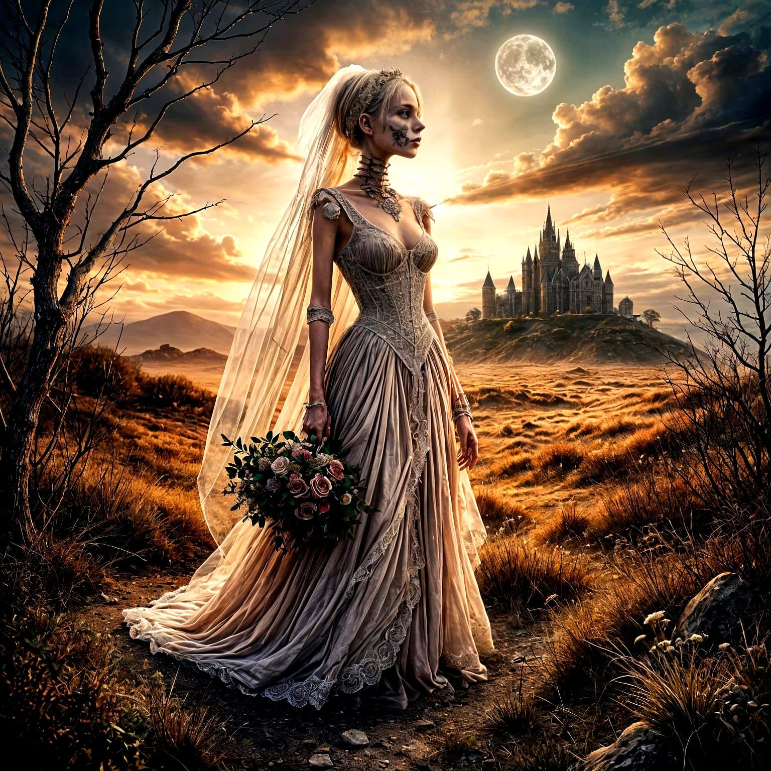 This blushing bride is getting a little tired of waiting for...