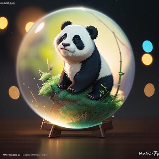 Vibrant Postmodern Panda Character in Dynamic 8K Resolution