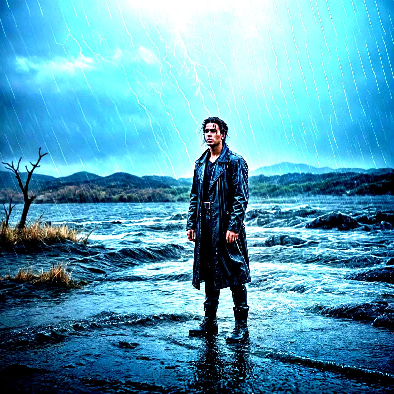 Dramatic Thunderstorm Scene in Cinematic Style