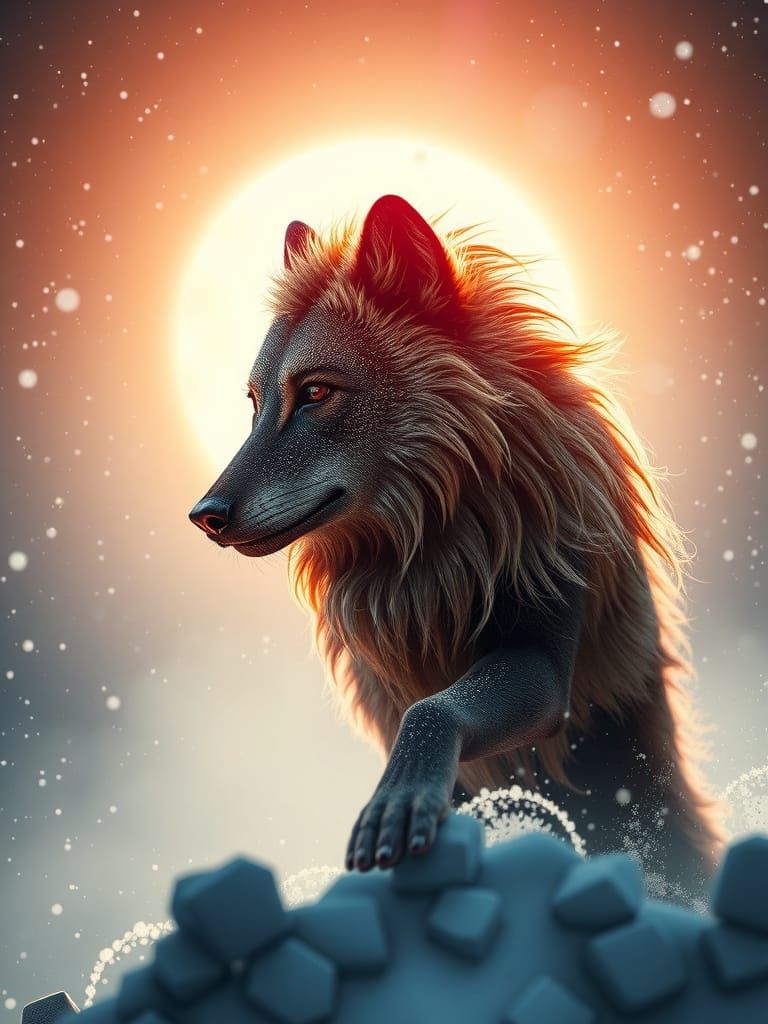 Majestic Human Grabber in a Stormy Violet Glow