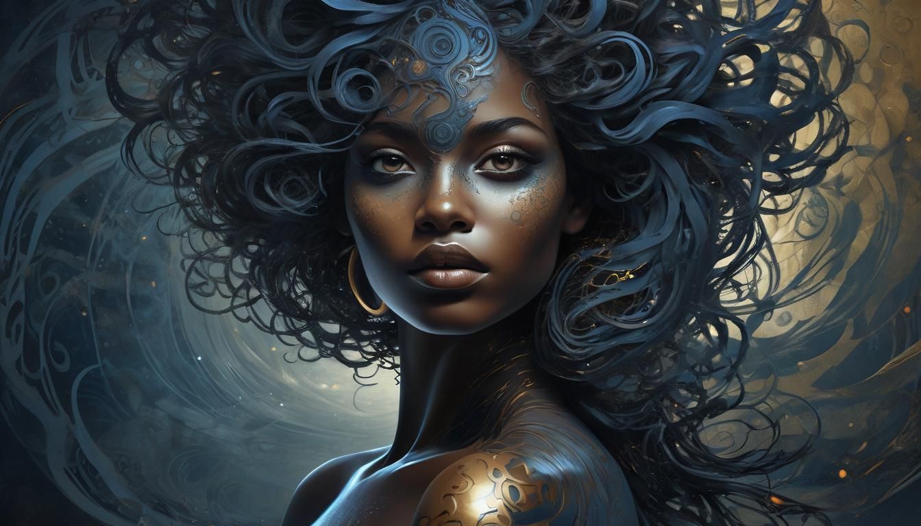 Divided Portrait: Light and Shadow Surrealism