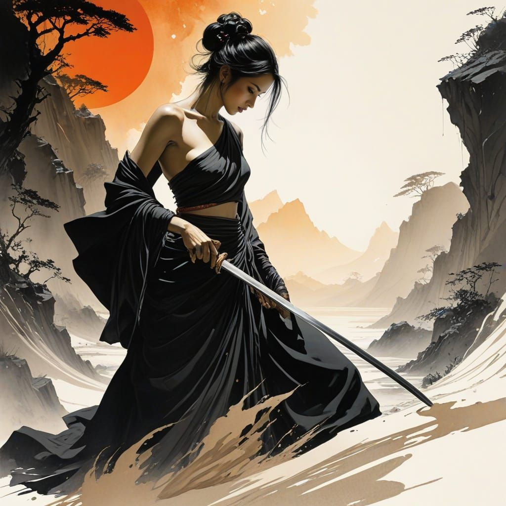 Graceful strength in a vibrant garden