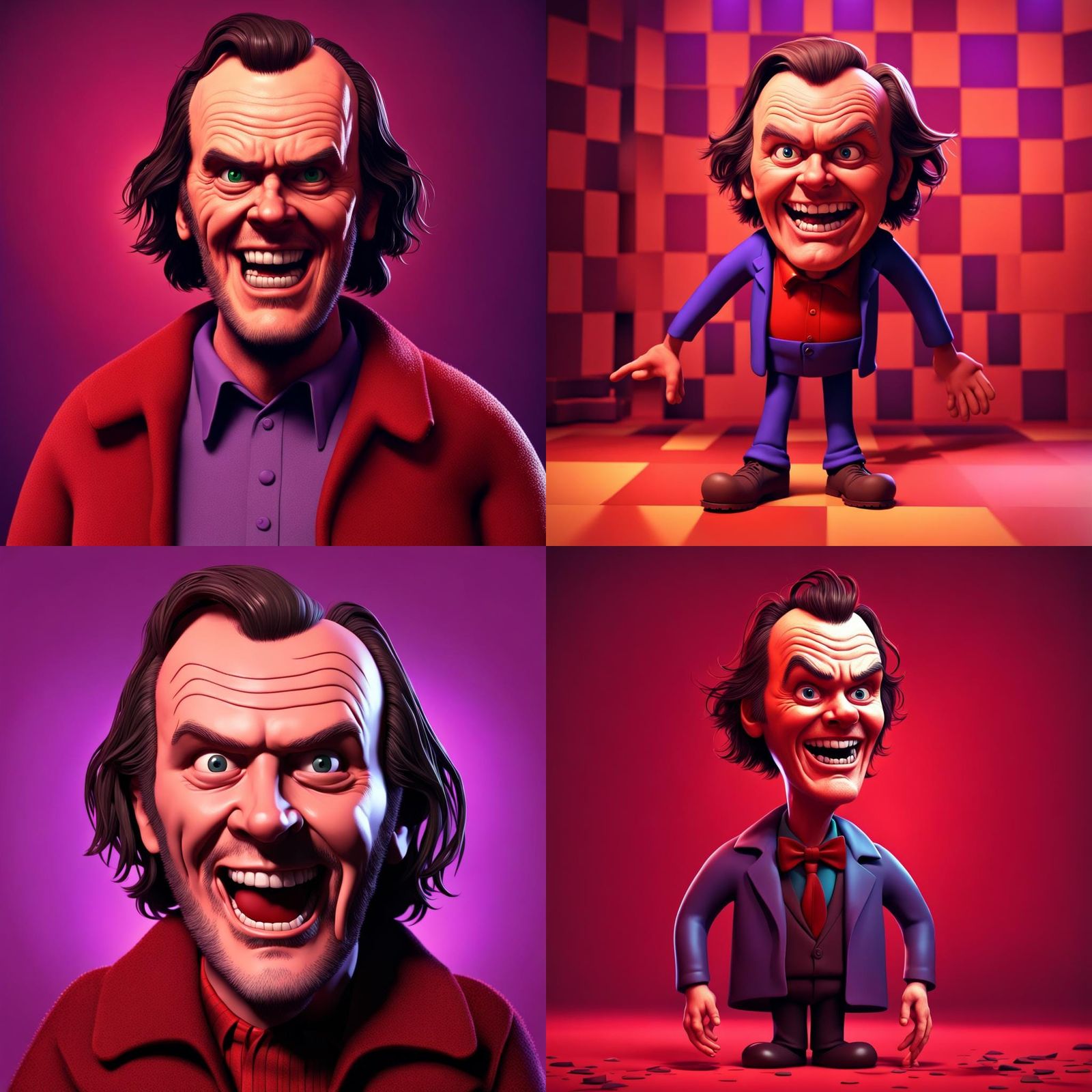 Evil Jack Torrance: Pixar-Style 3D Digital Art