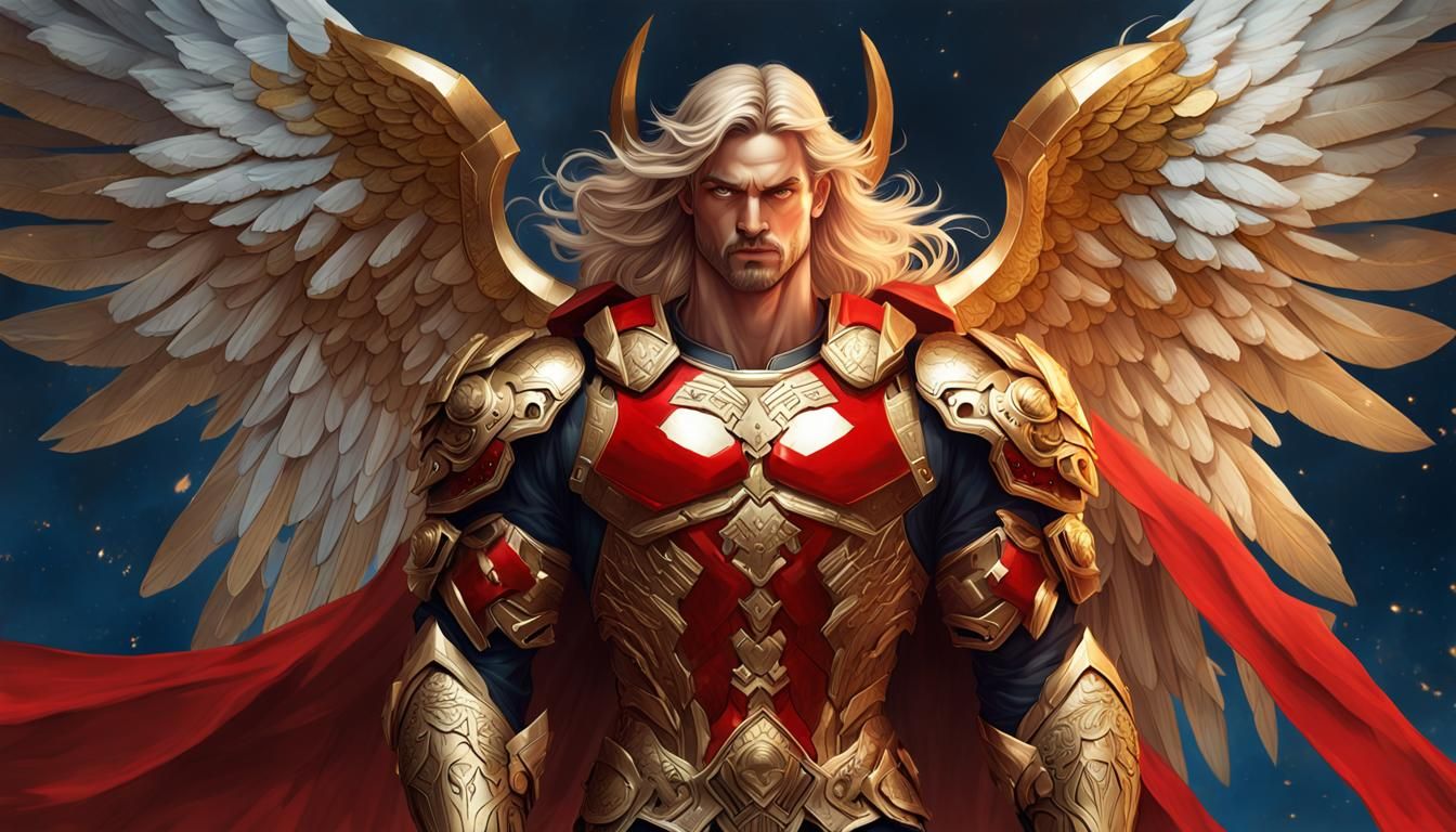 Golden Armored Angel Uriel Portrait in Unreal Engine 5