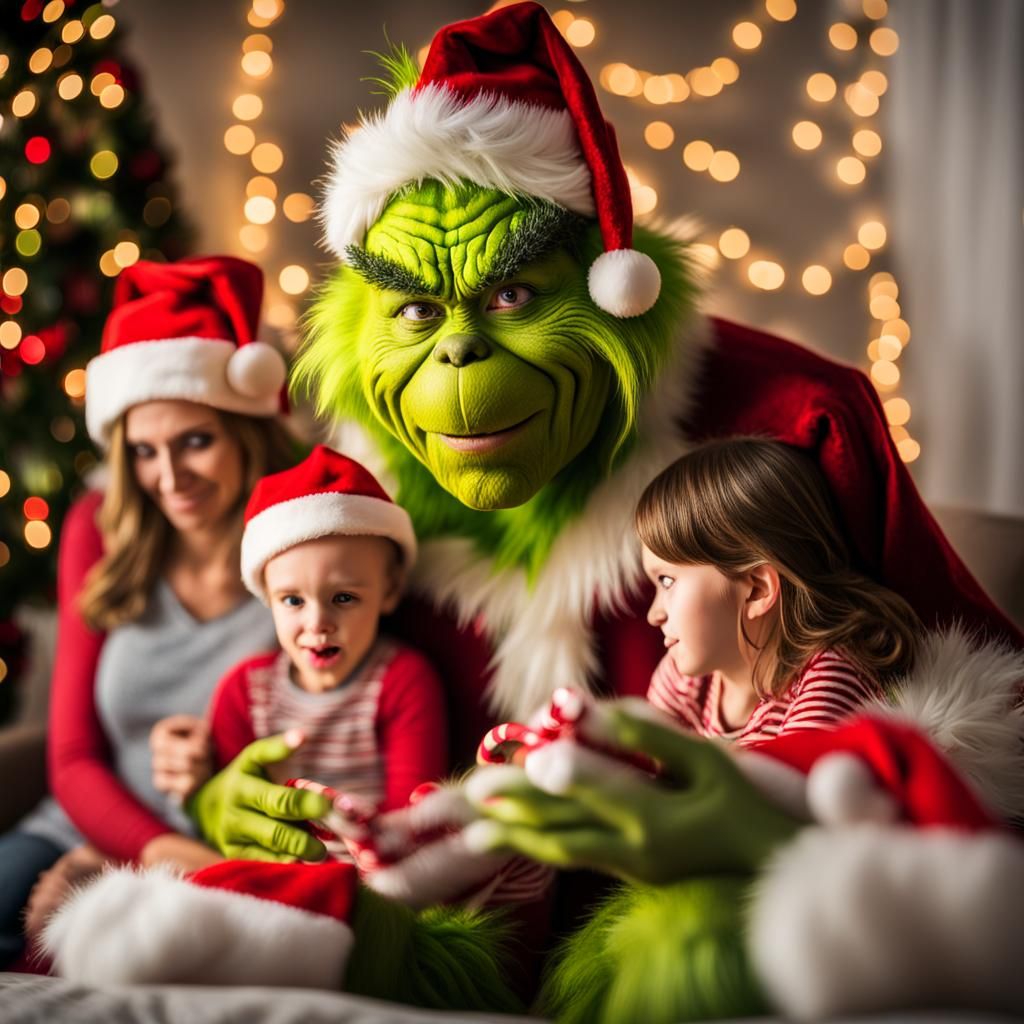 The Grinch Family Celebrates Christmas: Professional Photogr...