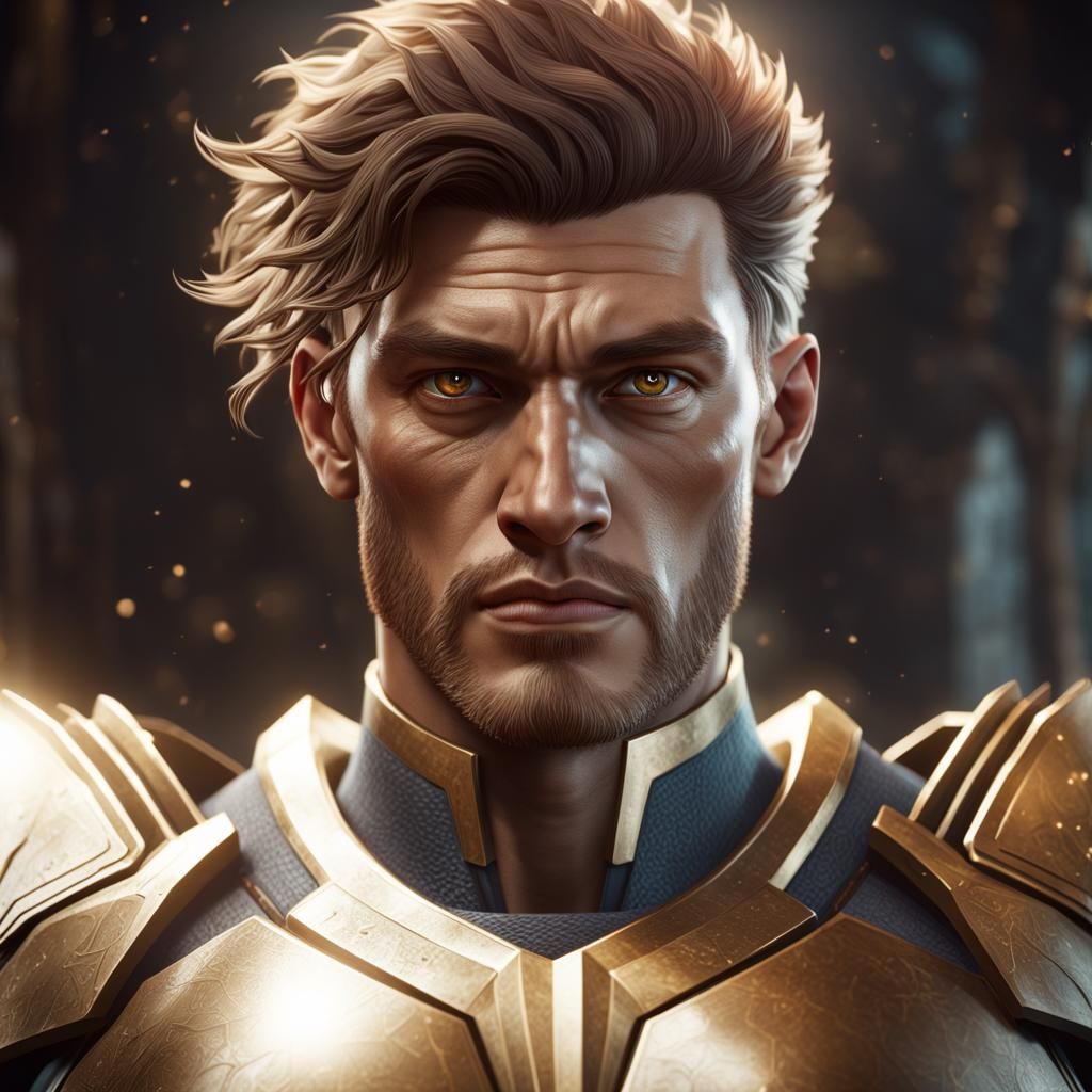 Futuristic Portrait of Cassius au Bellona in Fantasycore Sty...