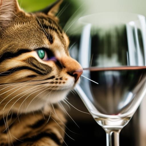 cat and it's wine